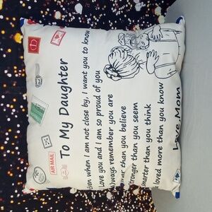 Daughter Mom Throw Pillow